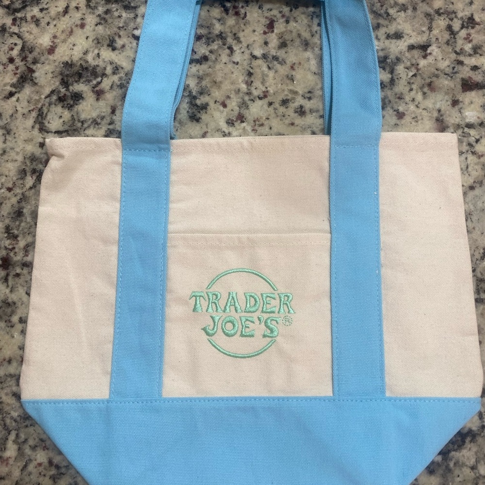 Blue and Cream Tote Bag